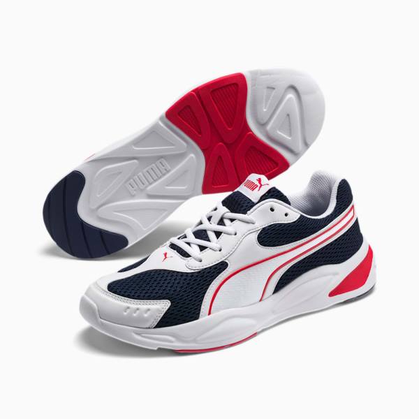 Puma 90s Runner Férfi Tornacipő Fehér Piros | HU50447