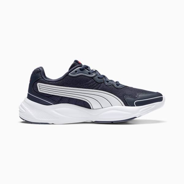 Puma 90s Runner Nu Wave Férfi Tornacipő Sötétkék Fehér Piros | HU45511