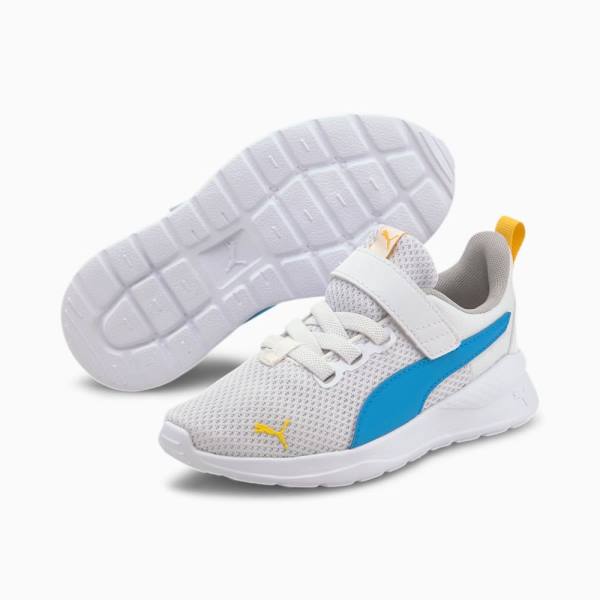 Puma Anzarun Lite Lány Tornacipő Fehér Kék Sárga | HU67516