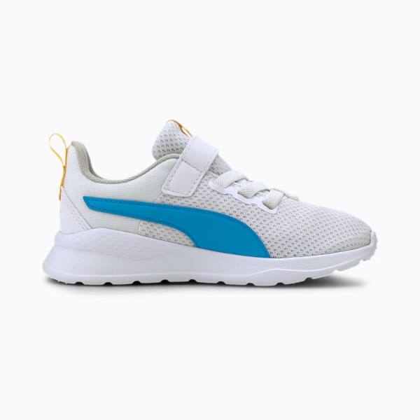 Puma Anzarun Lite Lány Tornacipő Fehér Kék Sárga | HU67516