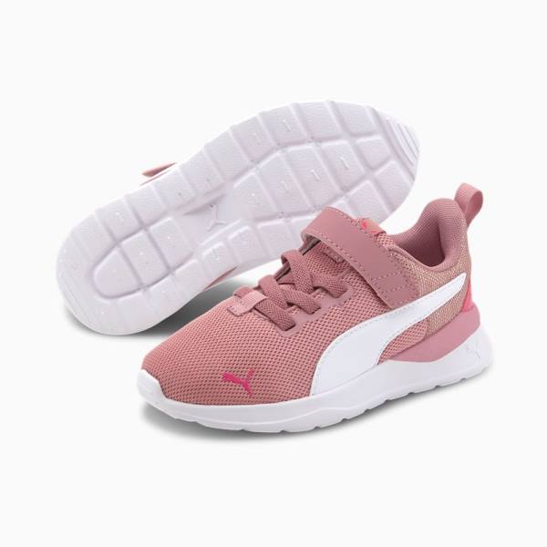 Puma Anzarun Lite Metallic AC Lány Tornacipő Fekete Fehér Rózsaszín | HU85979