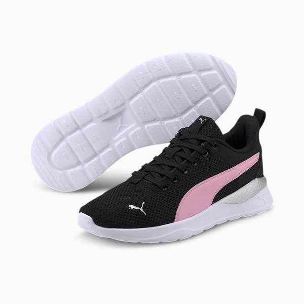 Puma Anzarun Lite Youth Lány Tornacipő Fekete Rózsaszín Titán | HU02338