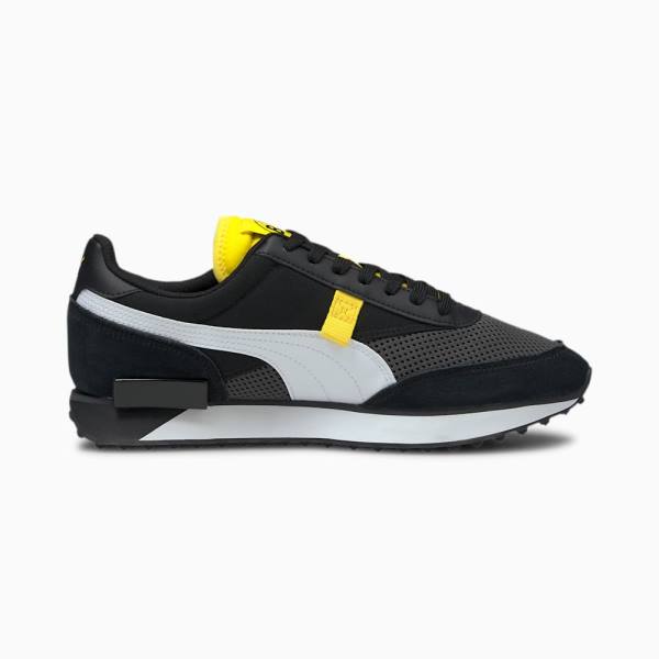 Puma BVB Future Rider Férfi Tornacipő Szürke Fekete Sárga | HU45894