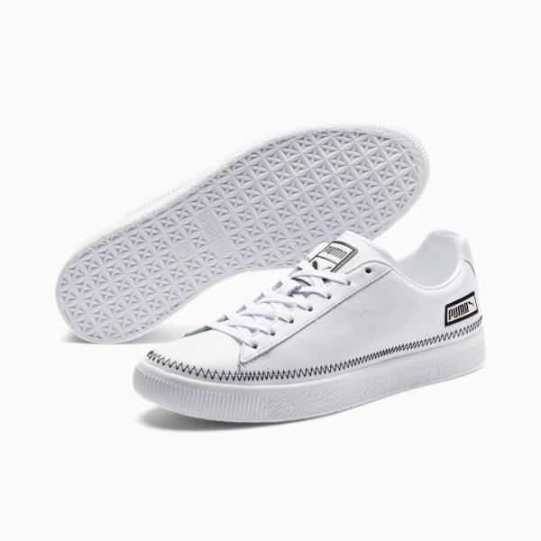 Puma Basket Stitch Férfi Tornacipő Fehér Fekete | HU87990