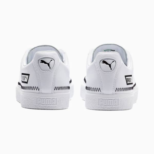 Puma Basket Stitch Férfi Tornacipő Fehér Fekete | HU87990