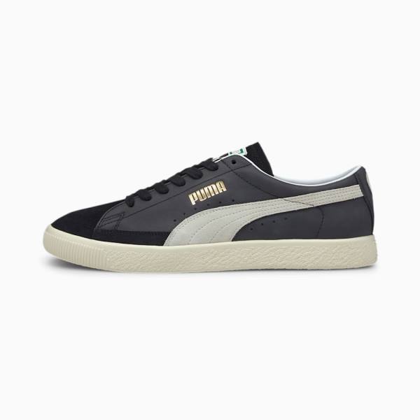 Puma Basket VTG Férfi Tornacipő Fekete Fehér | HU82381