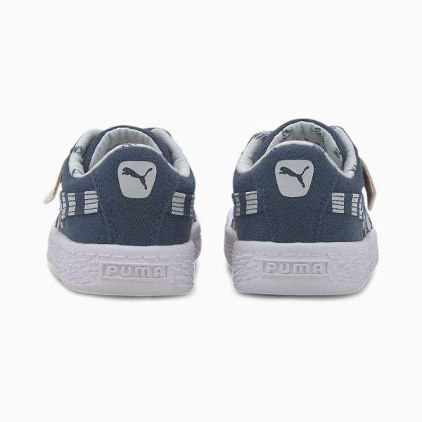 Puma Basket Vászon T4C Fiú Tornacipő Kék Szürke | HU98819