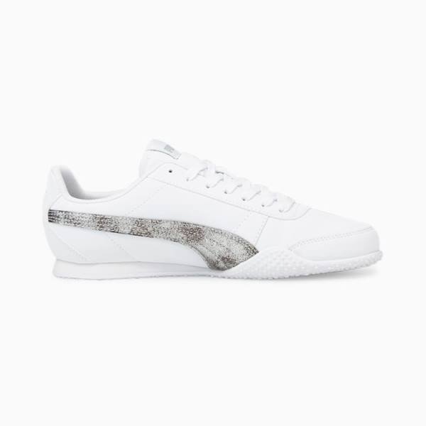 Puma Bella Raw Metallics Női Tornacipő Fehér Titán | HU41818