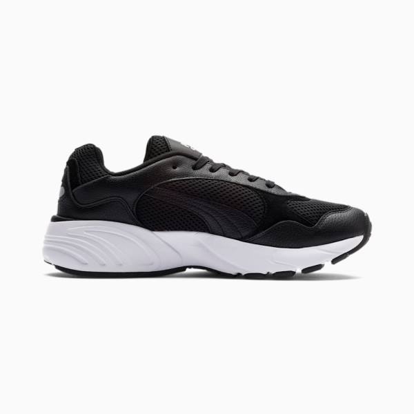 Puma CELL Viper Bőr Férfi Tornacipő Fekete Fehér Titán | HU18077