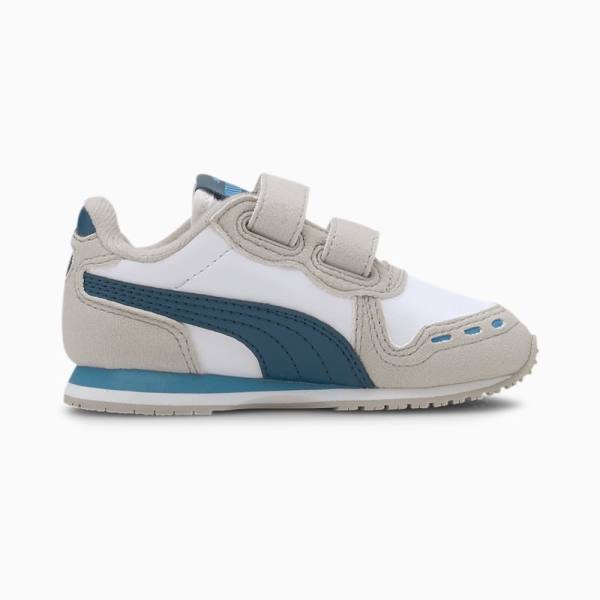 Puma Cabana Racer SL Fiú Tornacipő Fehér Kék | HU21950