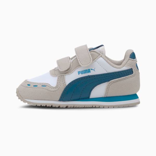 Puma Cabana Racer SL Fiú Tornacipő Fehér Kék | HU21950