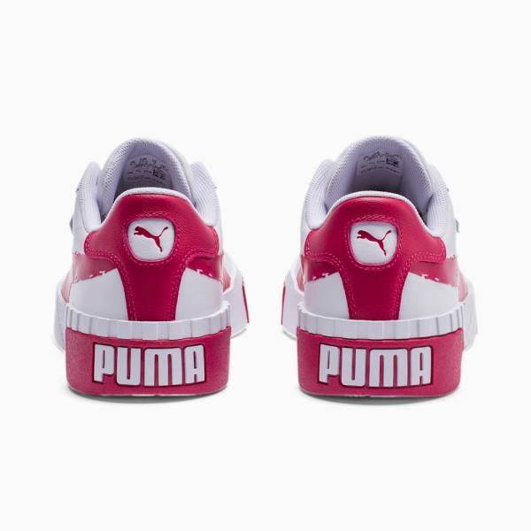 Puma Cali Brushed Női Tornacipő Fehér Rózsaszín | HU79098