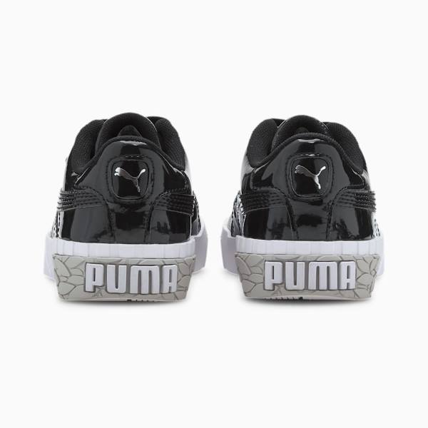 Puma Cali Lakkbőr Lány Tornacipő Fekete Fehér | HU47309