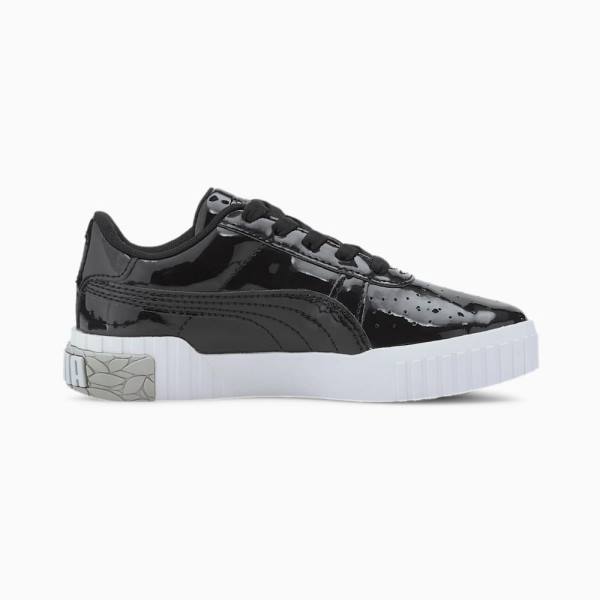 Puma Cali Lakkbőr Lány Tornacipő Fekete Fehér | HU47309