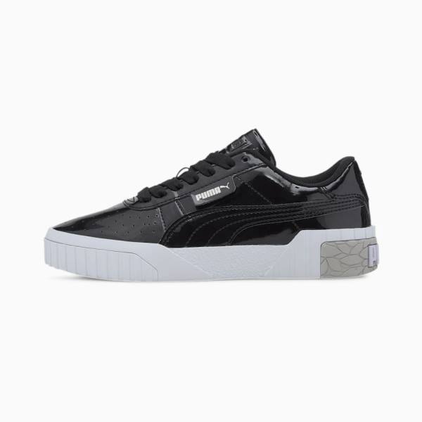 Puma Cali Lakkbőr Youth Lány Tornacipő Fekete Fehér | HU71771