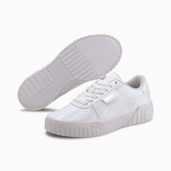 Puma Cali Lakkbőr Youth Lány Tornacipő Fehér | HU75013