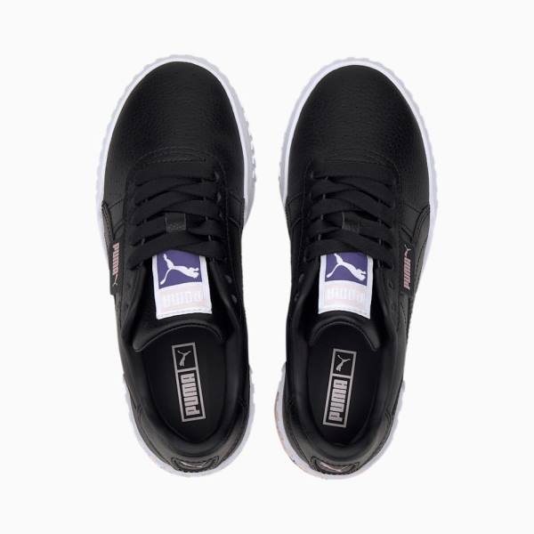 Puma Cali Youth Lány Tornacipő Fekete Rózsaszín Lila | HU65640