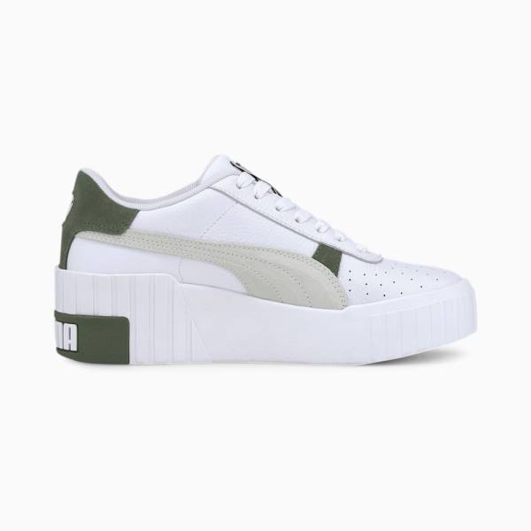 Puma Cali Éktalpú Mix Női Tornacipő Fehér Zöld | HU00608