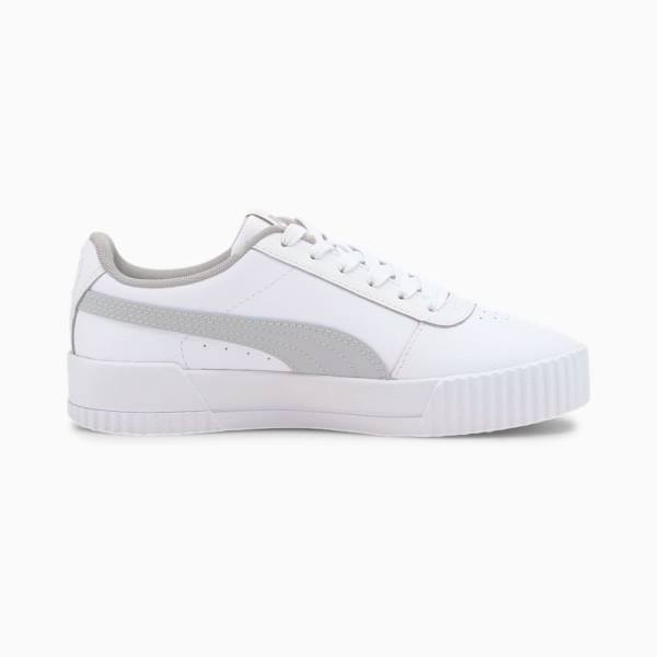 Puma Carina L Youth Lány Tornacipő Fehér Szürke | HU40912