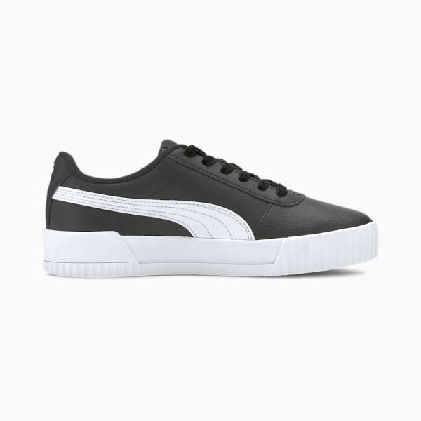 Puma Carina L Youth Lány Tornacipő Fekete Fehér | HU58629