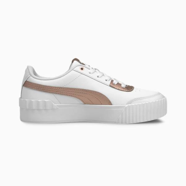 Puma Carina Lift Metallic Női Tornacipő Fehér Rózsaszín Arany | HU49718