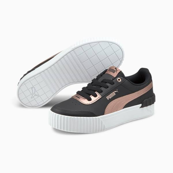 Puma Carina Lift Metallic Női Tornacipő Fekete Rózsaszín Arany | HU54289