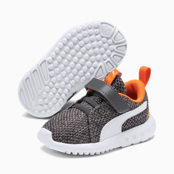 Puma Carson 2 Bold Knit Fiú Tornacipő Szürke Fehér | HU99210