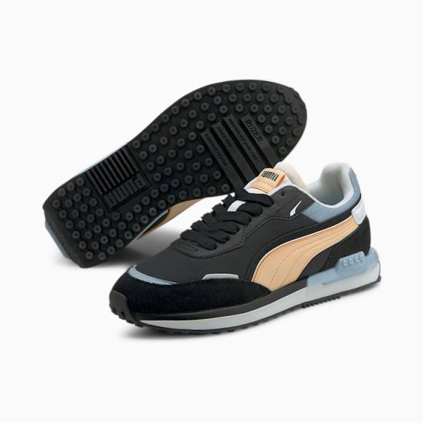 Puma City Rider Electric Női Tornacipő Fekete Korall | HU14318