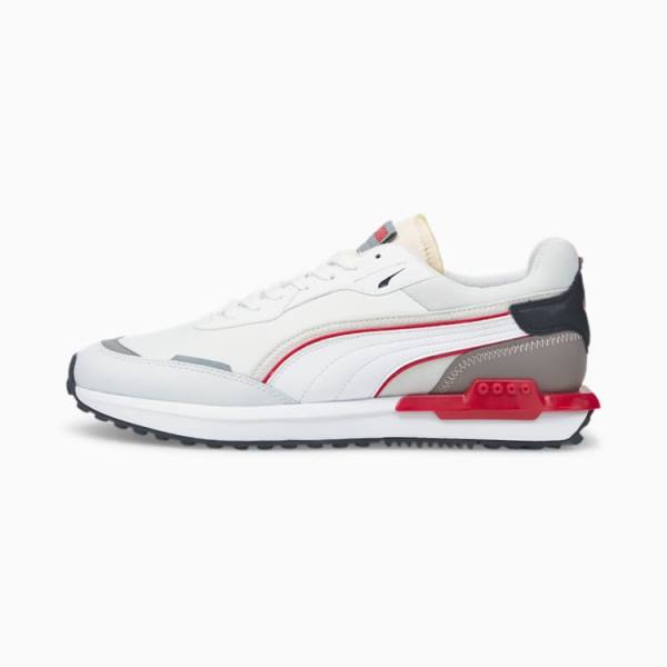 Puma City Rider Ripstop Férfi Tornacipő Fehér Piros | HU17518