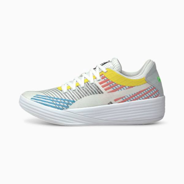 Puma Clyde All-Pro Férfi Kosárlabda Cipő Fehér Kék | HU61234