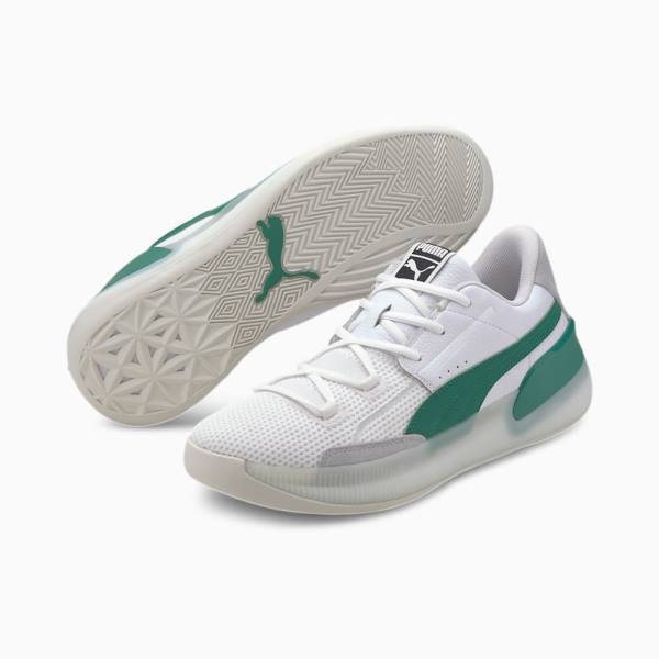 Puma Clyde Hardwood Férfi Kosárlabda Cipő Fehér Zöld | HU87634