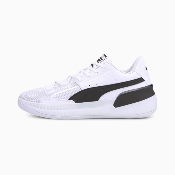 Puma Clyde Hardwood Team Női Kosárlabda Cipő Fehér Fekete | HU57089