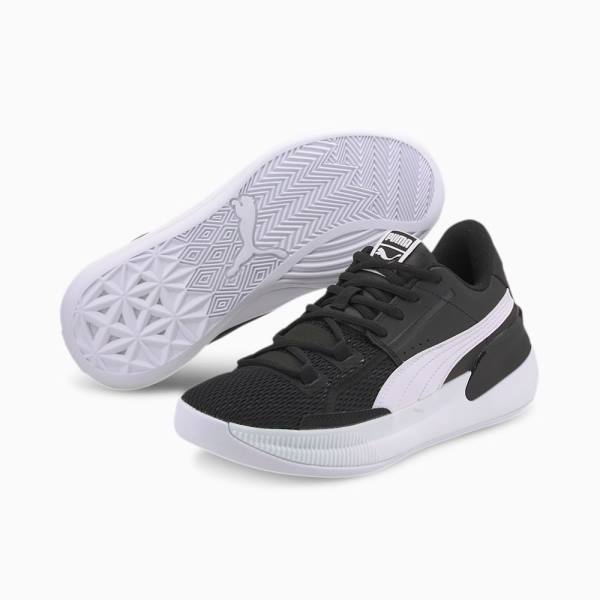 Puma Clyde Hardwood Team Youth Fiú Kosárlabda Cipő Fekete Fehér | HU25515