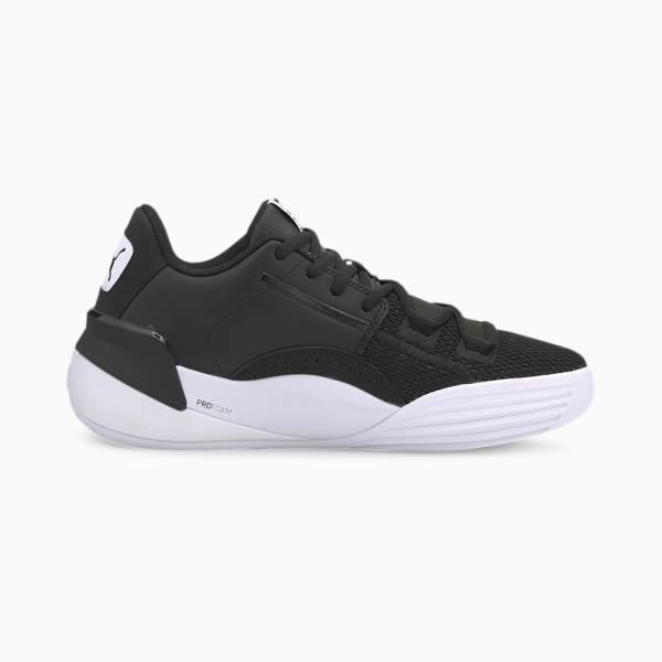 Puma Clyde Hardwood Team Youth Fiú Kosárlabda Cipő Fekete Fehér | HU25515