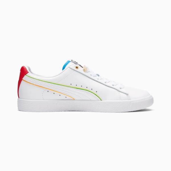 Puma Clyde The Unity Kollekciók Női Tornacipő Fehér Piros Kék | HU64995