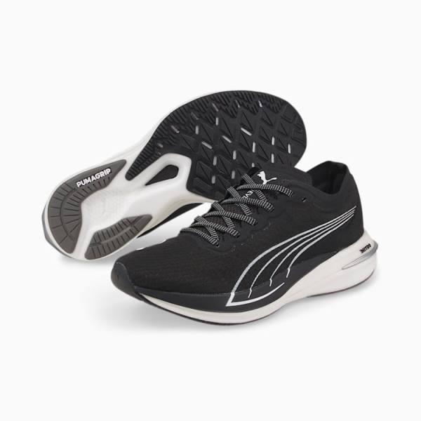 Puma Deviate NITRO Női Futócipő Fekete Fehér | HU87808