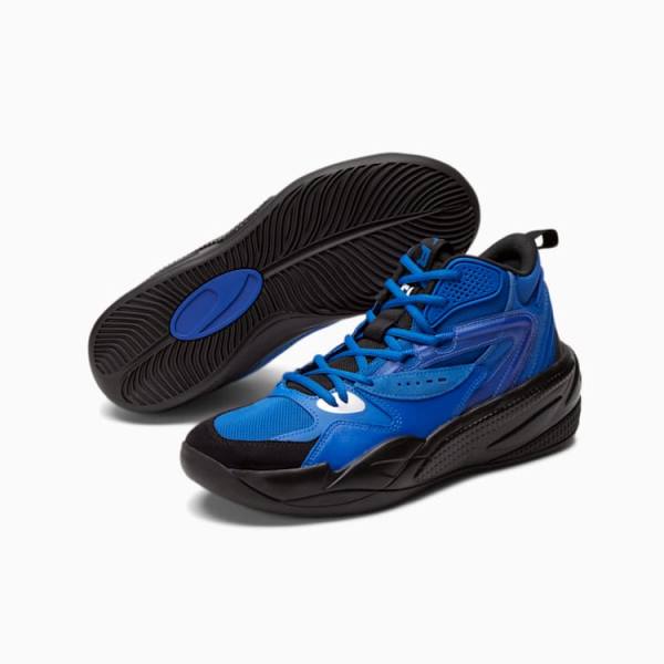 Puma Dreamer 2 Mid Youth Férfi Kosárlabda Cipő Királykék Fekete | HU09512