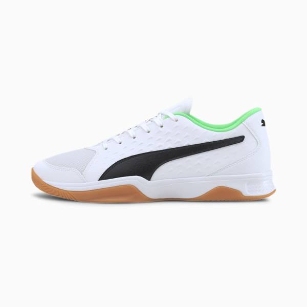 Puma Explode 2 Indoor Férfi Kézilabda Cipő Fehér Fekete Zöld Rózsaszín | HU80264