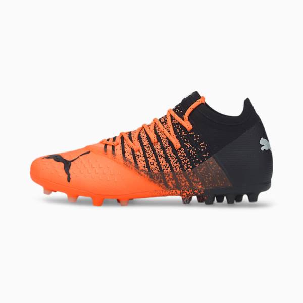 Puma FUTURE Z 1.3 MG Férfi Focicipő Narancssárga Fekete Fehér | HU79703