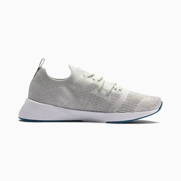 Puma Flyer Runner Engineered Knit Férfi Futócipő Szürke Fehér Piros | HU14363