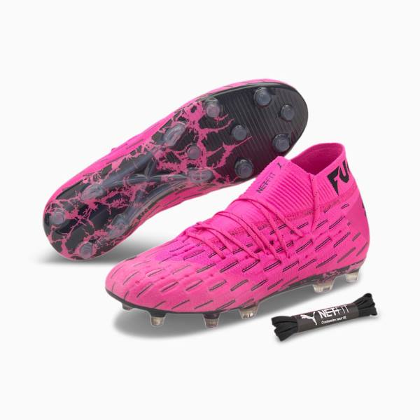 Puma Future 6.1 NETFIT FG/AG Férfi Focicipő Rózsaszín Fekete | HU92337