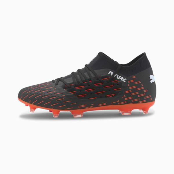 Puma Future 6.3 NETFIT FG/AG Férfi Focicipő Fekete Fehér Narancssárga | HU33837