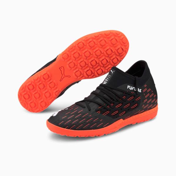 Puma Future 6.3 NETFIT TT Férfi Focicipő Fekete Fehér Narancssárga | HU52322