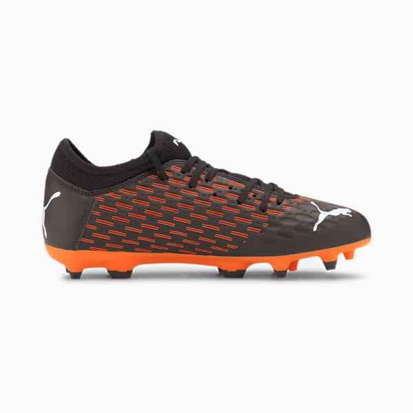 Puma Future 6.4 FG/AG Youth Fiú Focicipő Fekete Fehér Narancssárga | HU72924