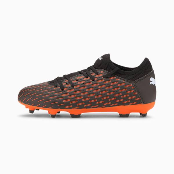 Puma Future 6.4 FG/AG Youth Fiú Focicipő Fekete Fehér Narancssárga | HU72924