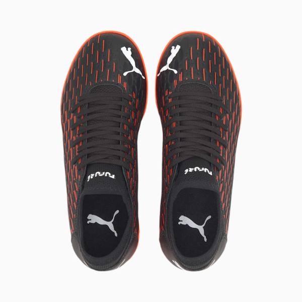 Puma Future 6.4 IT Youth Fiú Focicipő Fekete Fehér Narancssárga | HU67920