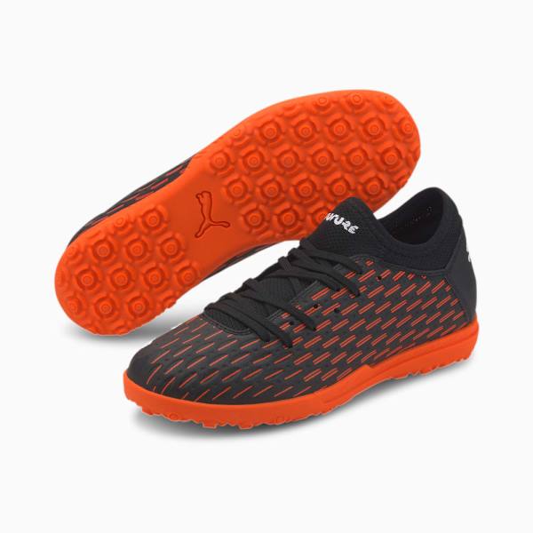 Puma Future 6.4 TT Youth Fiú Focicipő Fekete Fehér Narancssárga | HU27405