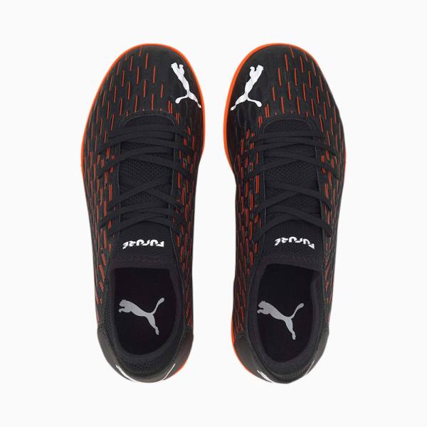 Puma Future 6.4 TT Youth Fiú Focicipő Fekete Fehér Narancssárga | HU27405