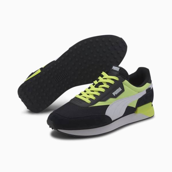 Puma Future Rider Neon Play Férfi Tornacipő Fekete Sárga | HU38395