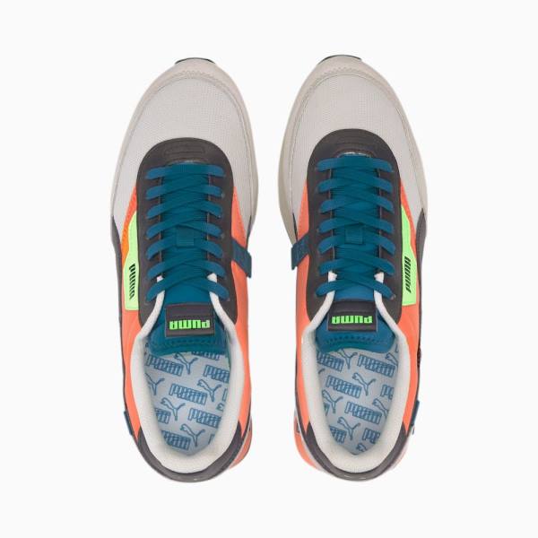 Puma Future Rider Neon Play Férfi Tornacipő Fehér Korall | HU65547